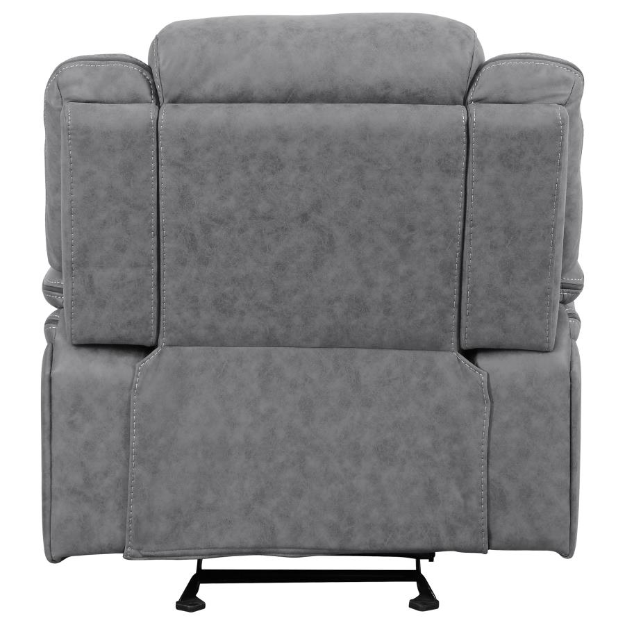 (image for) Higgins Upholstered Glider Recliner Chair Grey