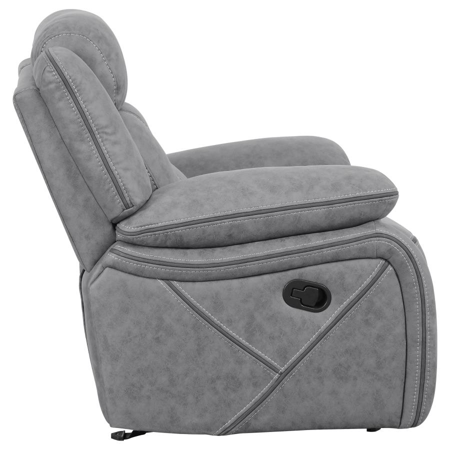 (image for) Higgins Upholstered Glider Recliner Chair Grey