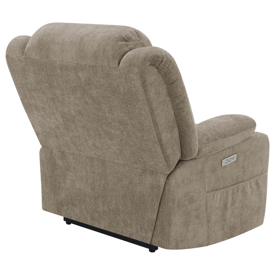 (image for) Houston Upholstered Power Lift Recliner Chair Camel