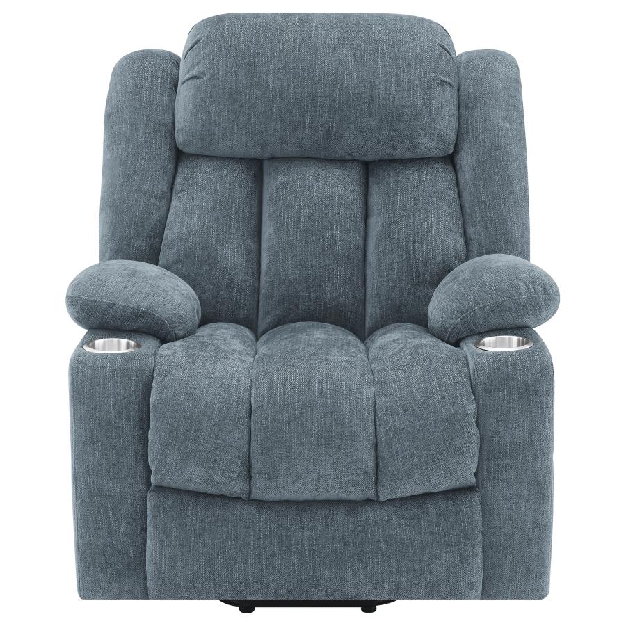 (image for) Houston Upholstered Power Lift Recliner Slate Blue