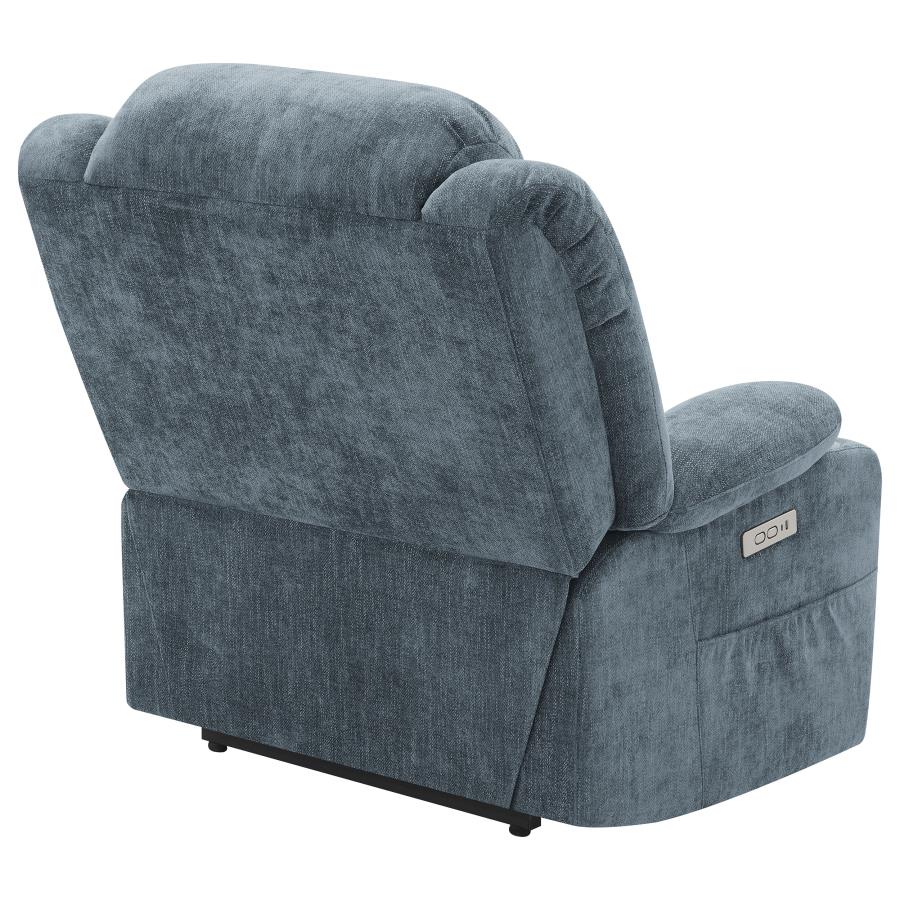 (image for) Houston Upholstered Power Lift Recliner Slate Blue