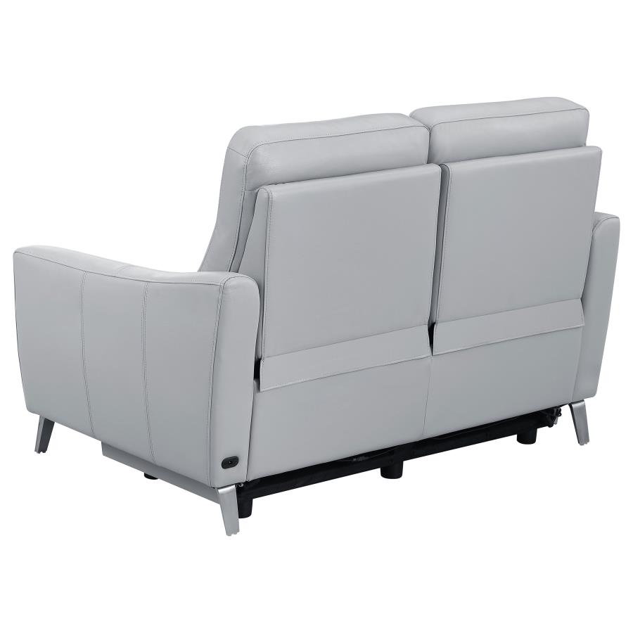 (image for) Derek Upholstered Power Reclining Loveseat Light Grey