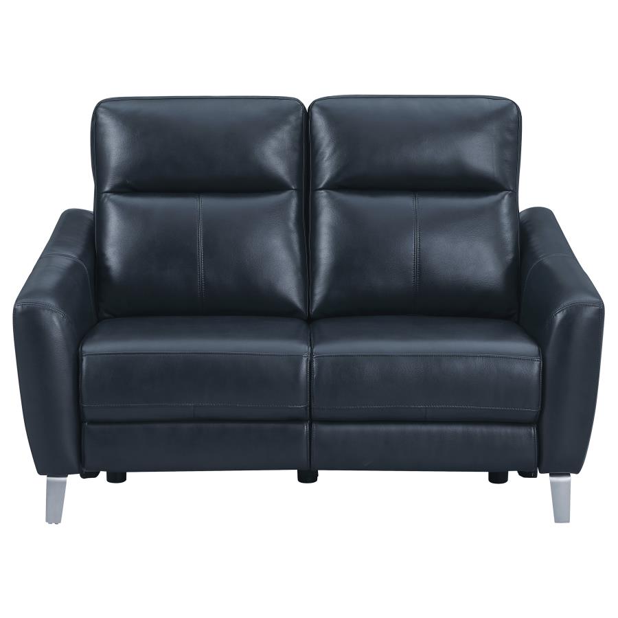 (image for) Derek Upholstered Power Reclining Loveseat Blue