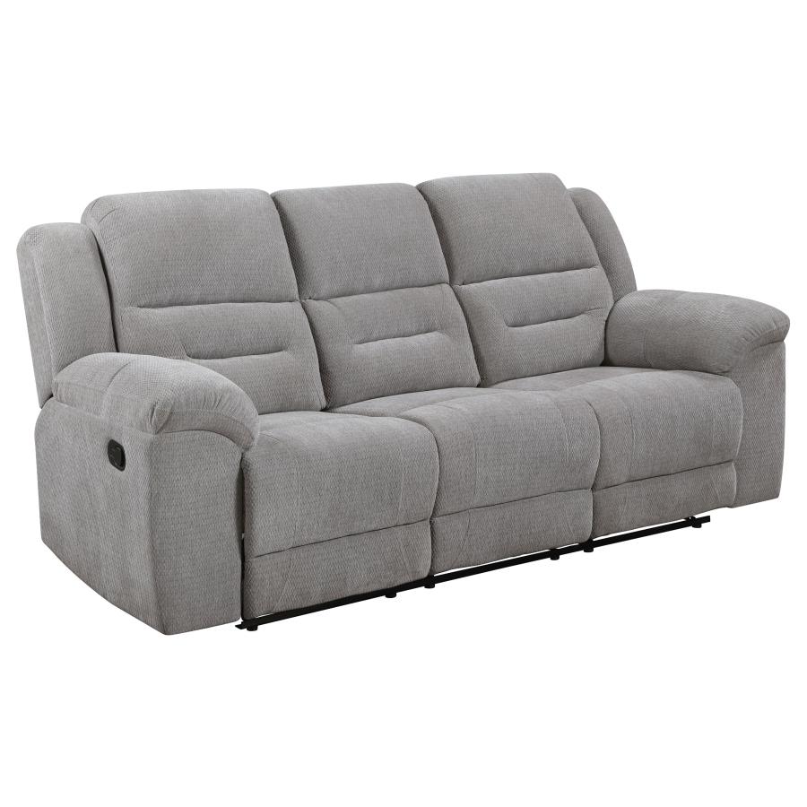 (image for) Gilson 2-piece Chenille Upholstered Sofa Set Grey