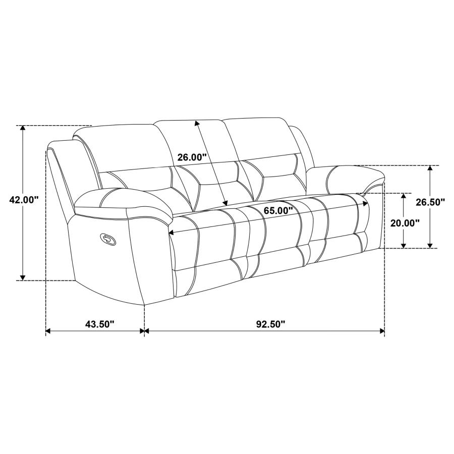 (image for) Gilson 3-piece Chenille Upholstered Sofa Set Grey