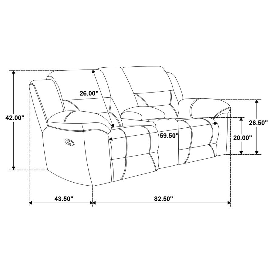 (image for) Gilson 3-piece Chenille Upholstered Sofa Set Grey