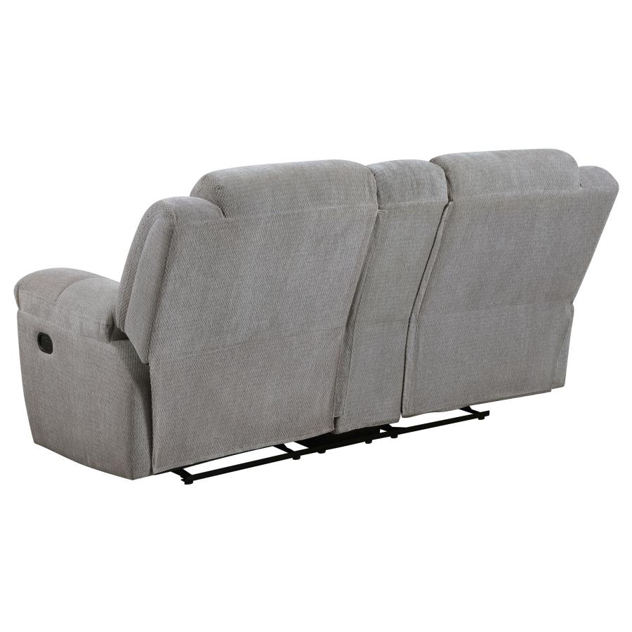 (image for) Gilson Chenille Upholstered Reclining Loveseat Grey