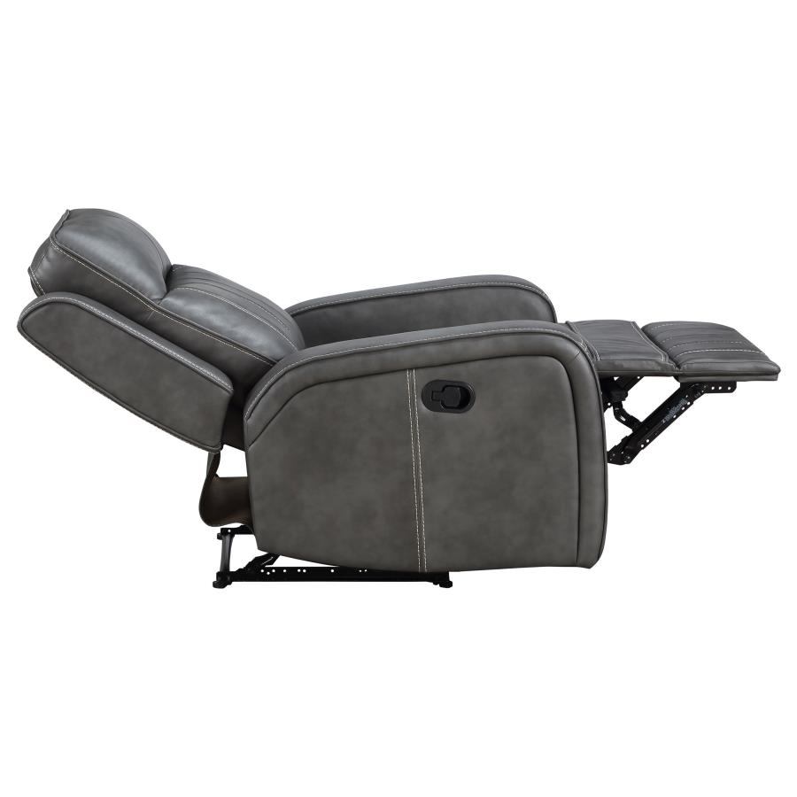 (image for) Raelynn 3-piece Upholstered Reclining Sofa Set Grey