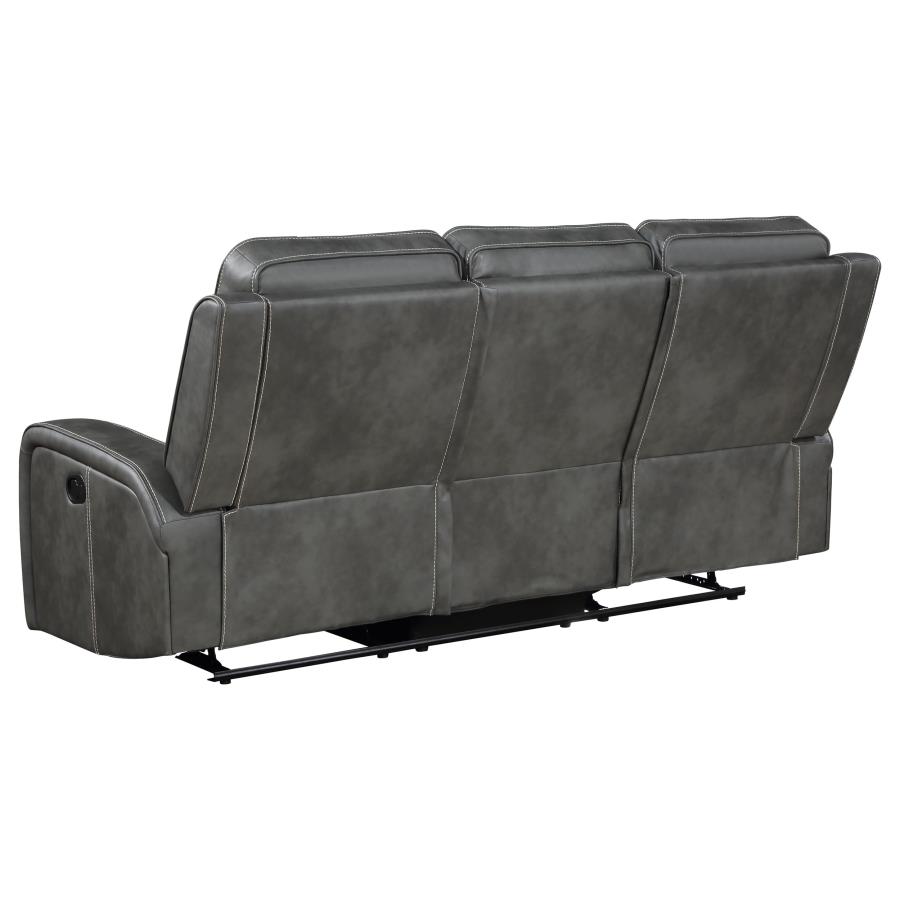 (image for) Raelynn Upholstered Track Arm Motion Sofa Grey