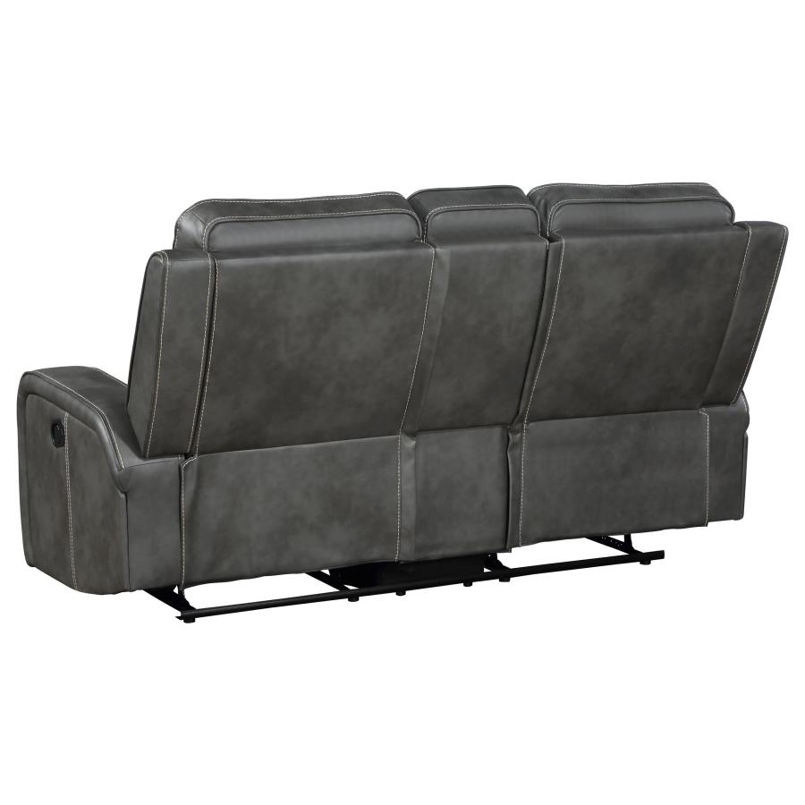 (image for) Raelynn Upholstered Track Arm Motion Loveseat Grey