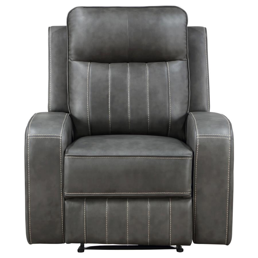 (image for) Raelynn Upholstered Track Arm Recliner Grey