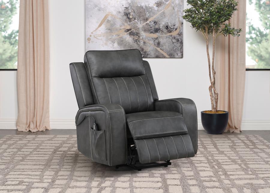 (image for) Raelynn Upholstered Power Lift Recliner Chair Grey