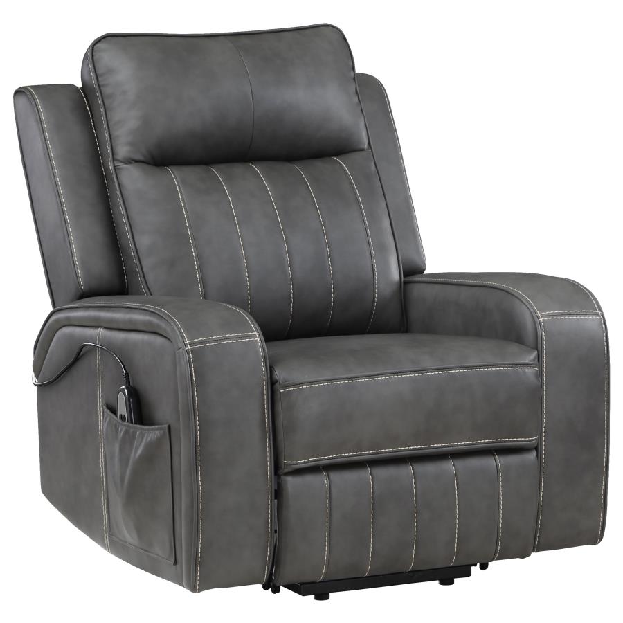 (image for) Raelynn Upholstered Power Lift Recliner Chair Grey