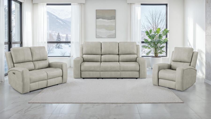 (image for) Brickston 3-piece Triple Power Reclining Sofa Set Grey