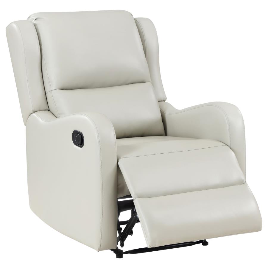 (image for) Kelsey Upholstered English Arm Recliner Chair Ivory