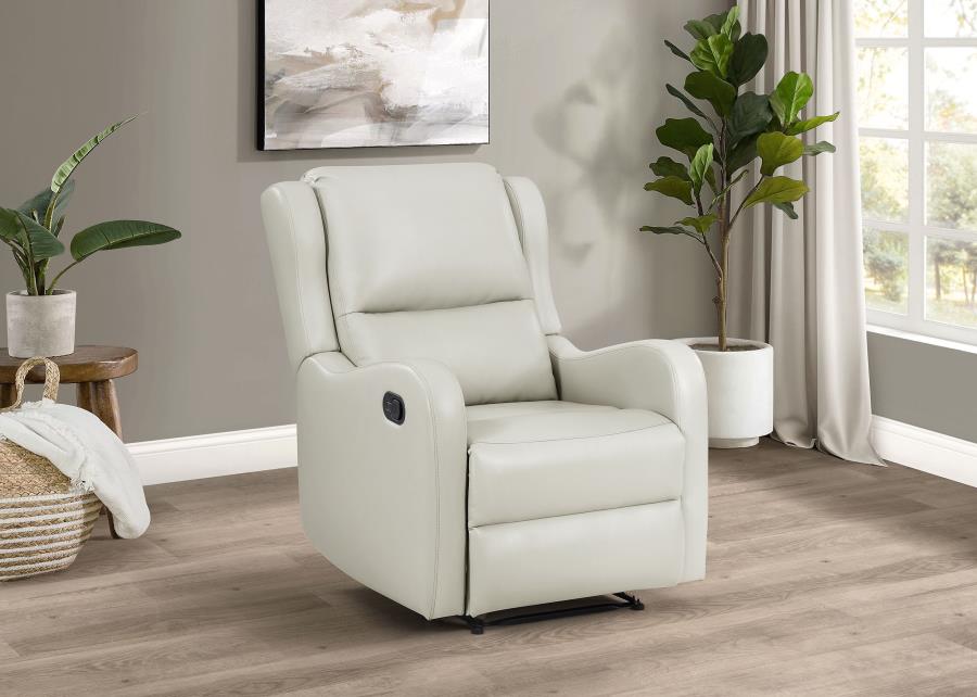 (image for) Kelsey Upholstered English Arm Recliner Chair Ivory