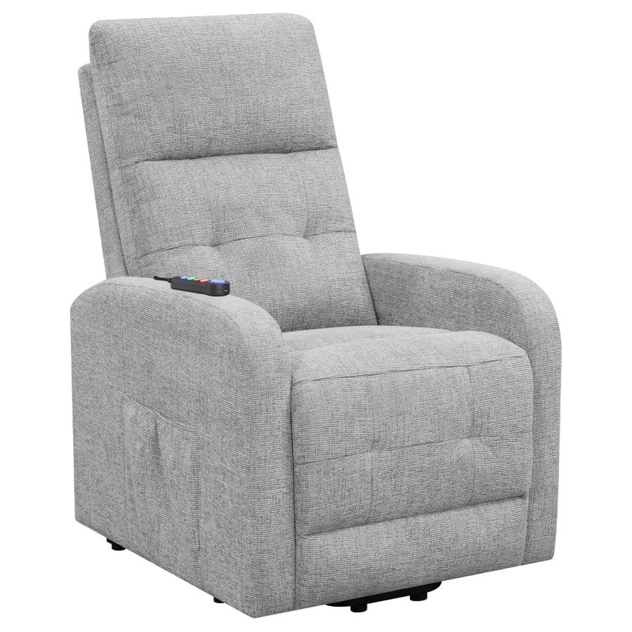 (image for) Howie Upholstered Power Lift Massage Chair Grey