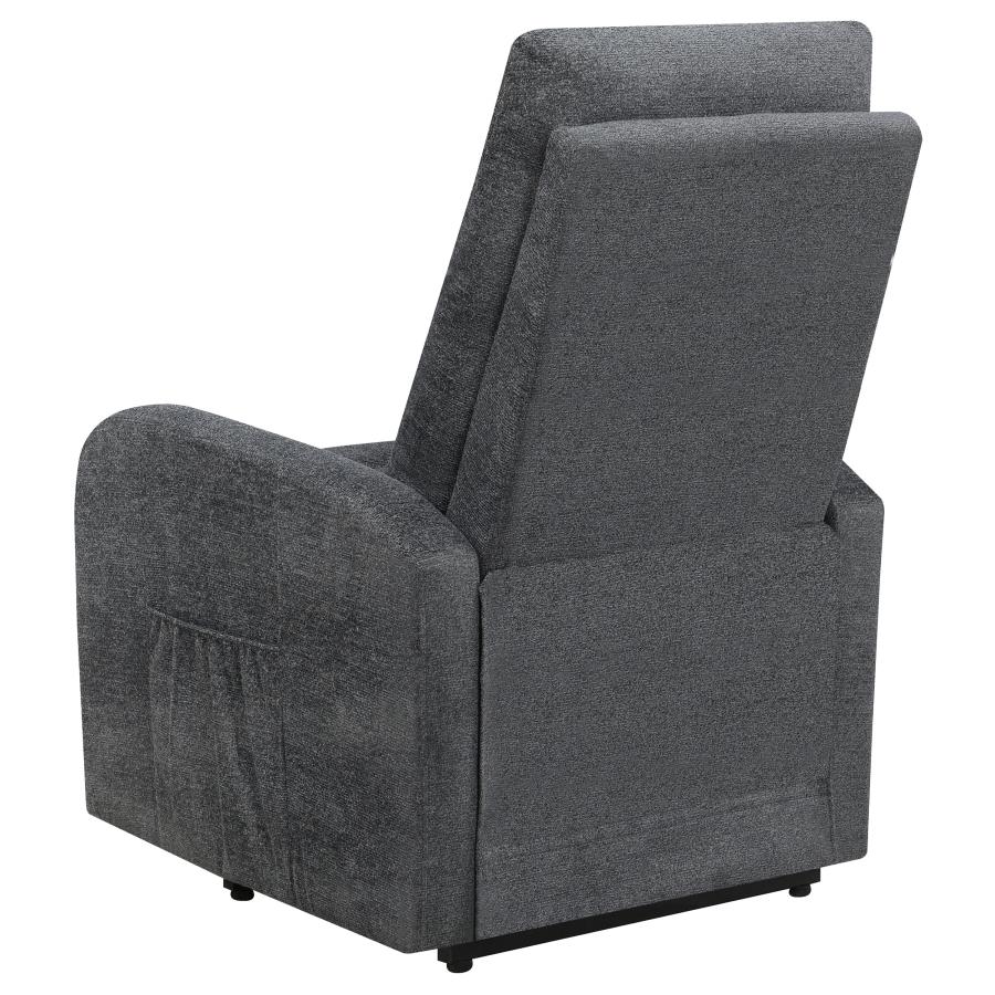 (image for) Howie Upholstered Power Lift Massage Chair Charcoal