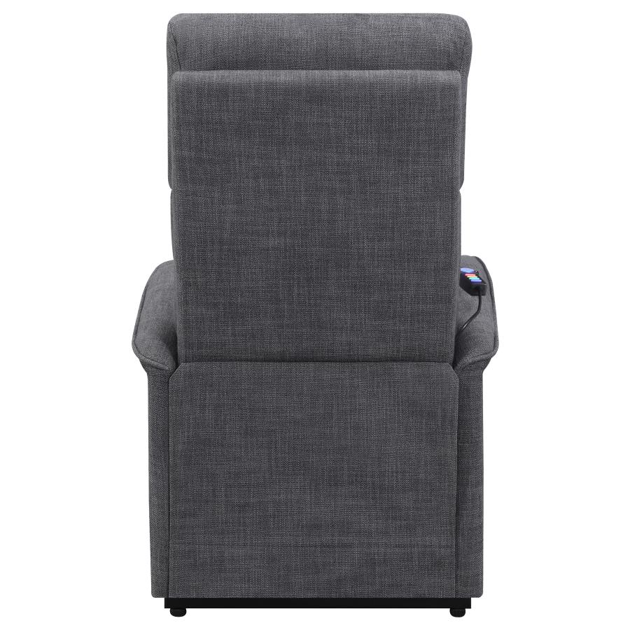 (image for) Herrera Upholstered Power Lift Massage Chair Charcoal