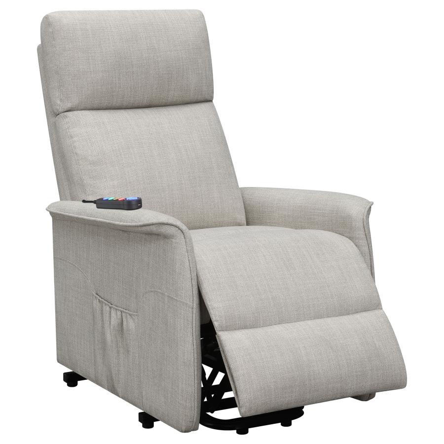 (image for) Herrera Upholstered Power Lift Massage Chair Beige