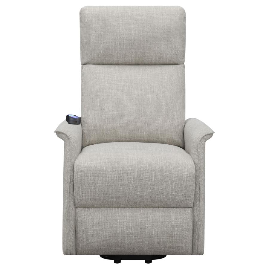 (image for) Herrera Upholstered Power Lift Massage Chair Beige