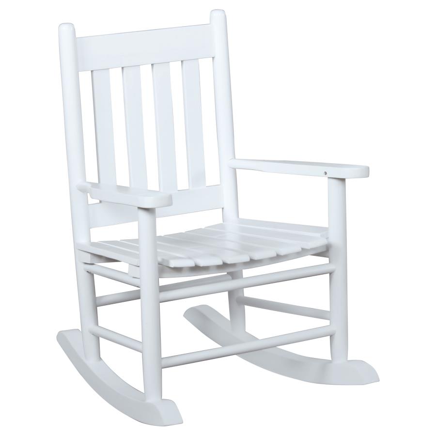 (image for) Annie Slat Back Solid Wood Kids Rocking Chair White