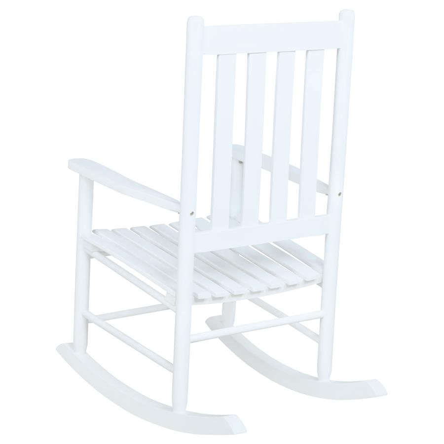 (image for) Annie Slat Back Solid Wood Rocking Chair White