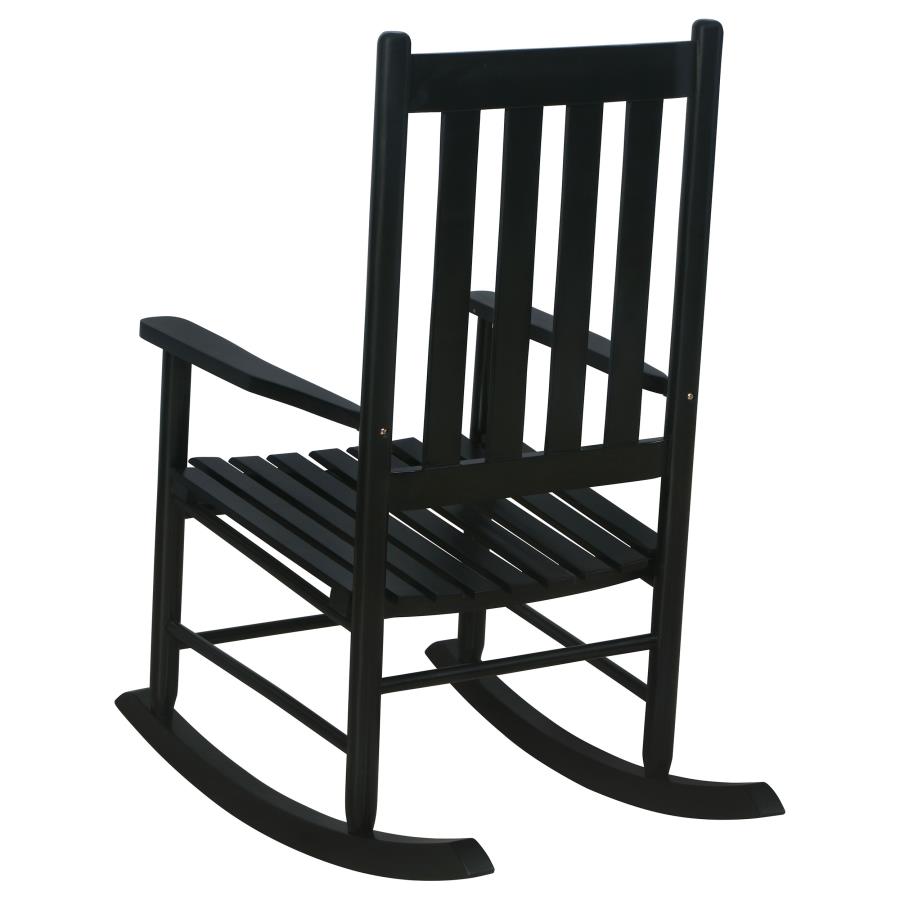 (image for) Annie Slat Back Solid Wood Rocking Chair Black