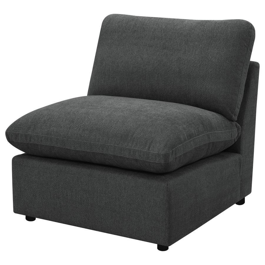 (image for) Collins Modular Armless Chair Dark Grey