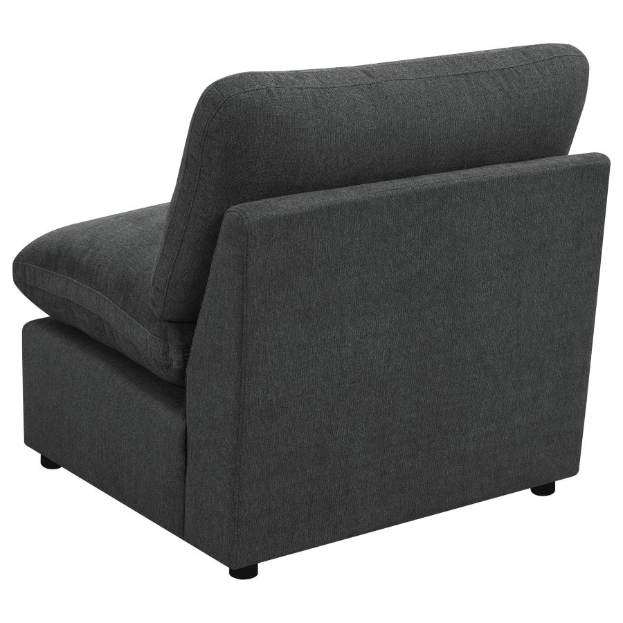 (image for) Collins Modular Armless Chair Dark Grey