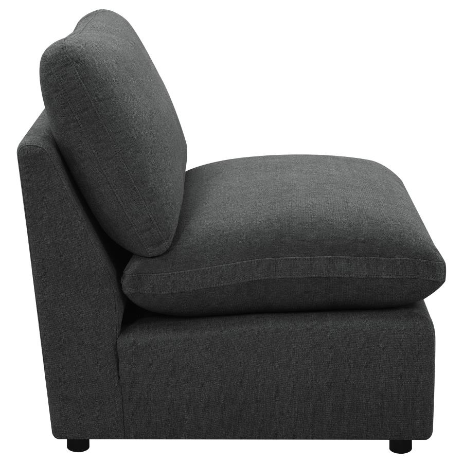 (image for) Collins Modular Armless Chair Dark Grey