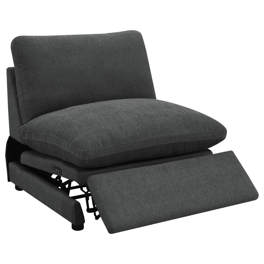 (image for) Collins Modular Power Armless Recliner Dark Grey