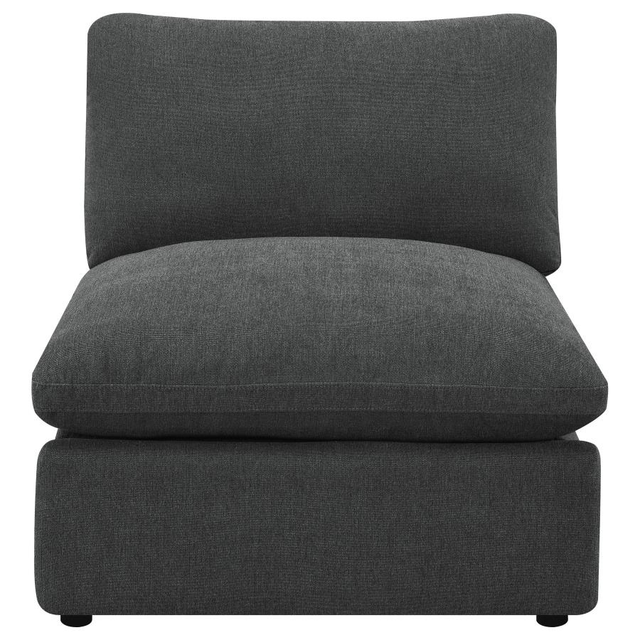 (image for) Collins Modular Power Armless Recliner Dark Grey