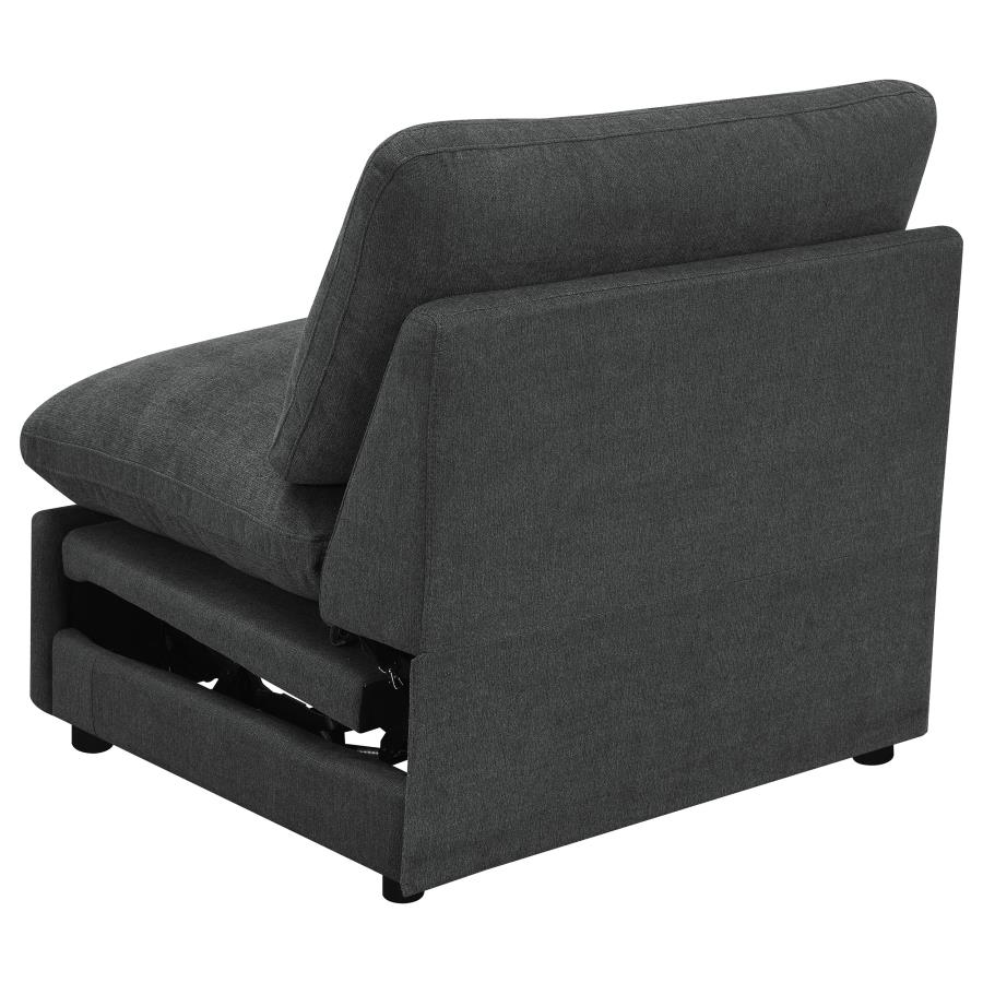 (image for) Collins Modular Power Armless Recliner Dark Grey