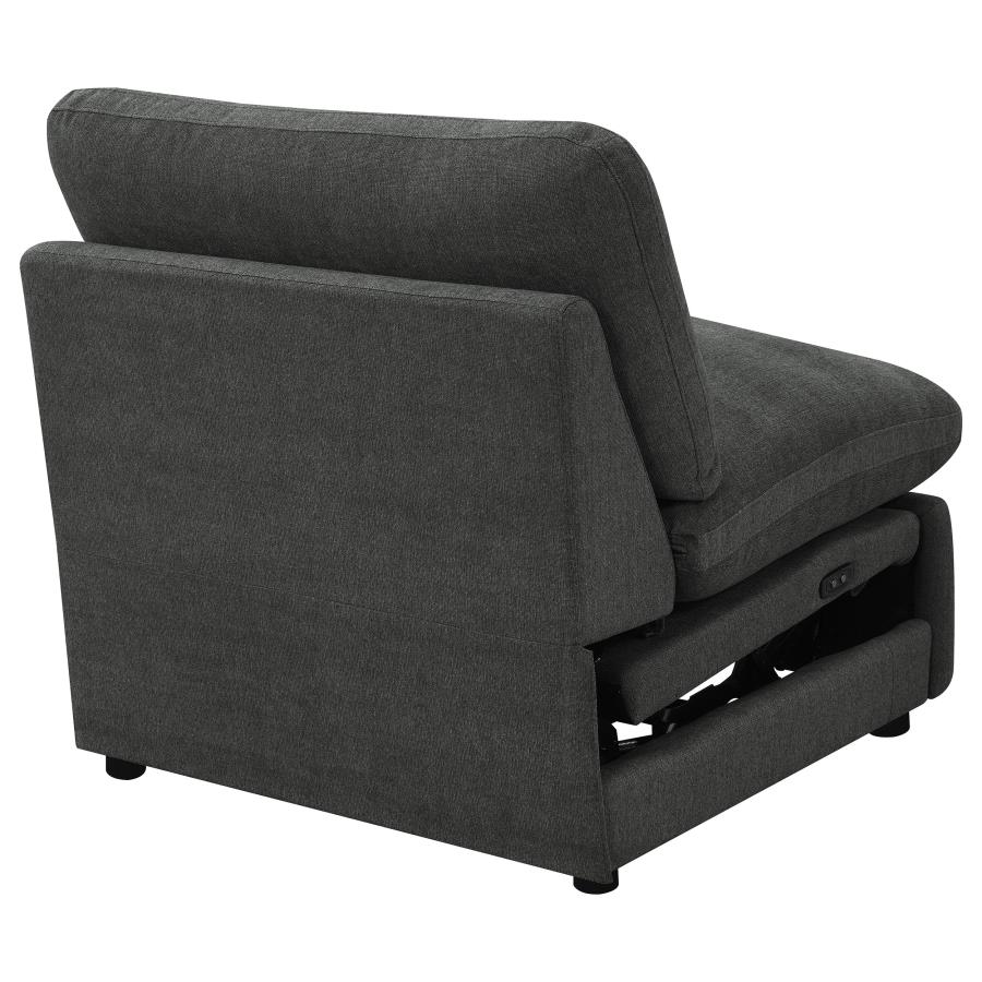 (image for) Collins Modular Power Armless Recliner Dark Grey