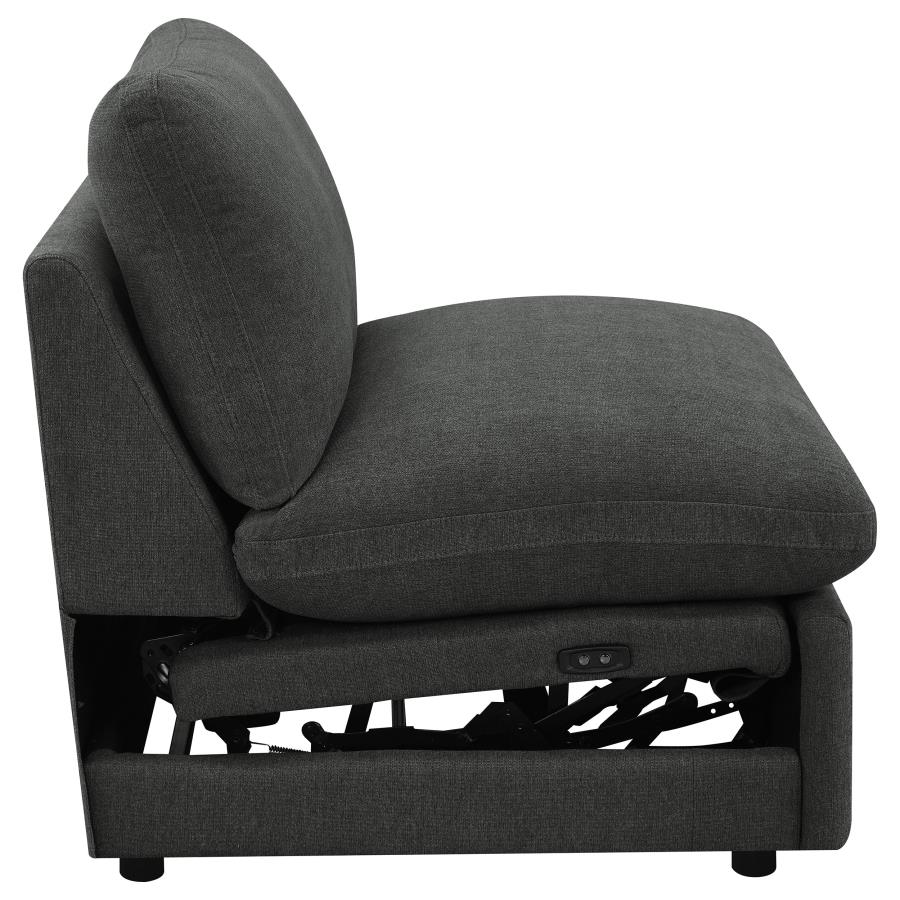 (image for) Collins Modular Power Armless Recliner Dark Grey