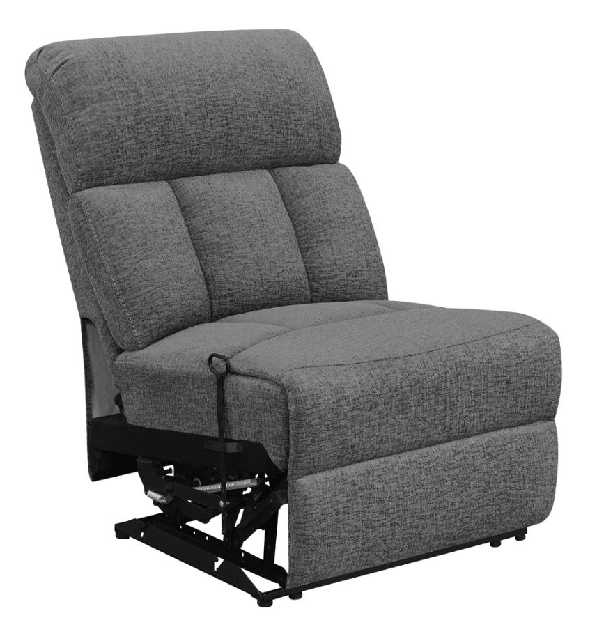 (image for) Bahrain Upholstered Armless Recliner Charcoal