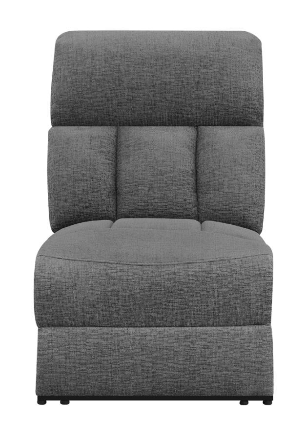 (image for) Bahrain Upholstered Armless Recliner Charcoal