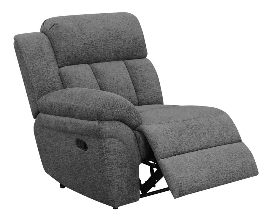 (image for) Bahrain Upholstered LAF Recliner Charcoal