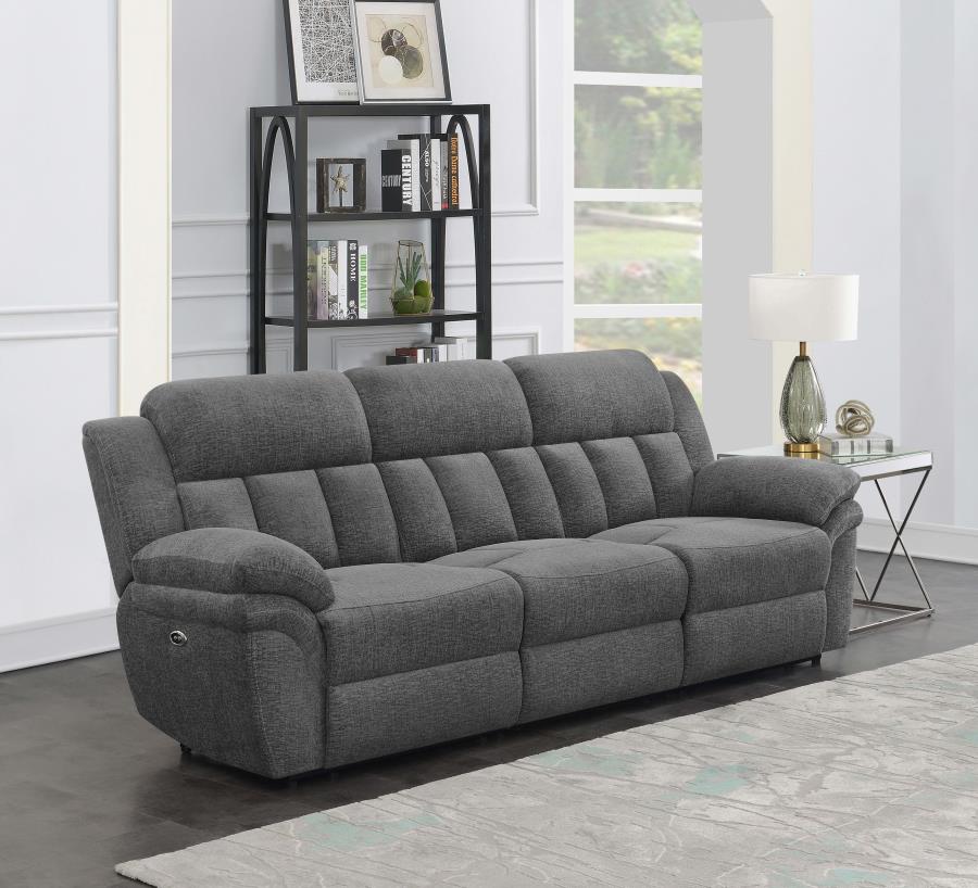 (image for) Bahrain Upholstered Power Sofa Charcoal - Click Image to Close