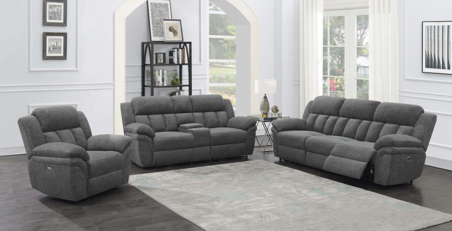 (image for) Bahrain Upholstered Power Sofa Charcoal