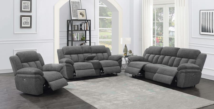 (image for) Bahrain Upholstered Power Sofa Charcoal