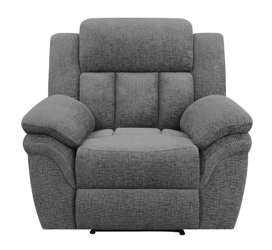 (image for) Bahrain Upholstered Glider Recliner Charcoal