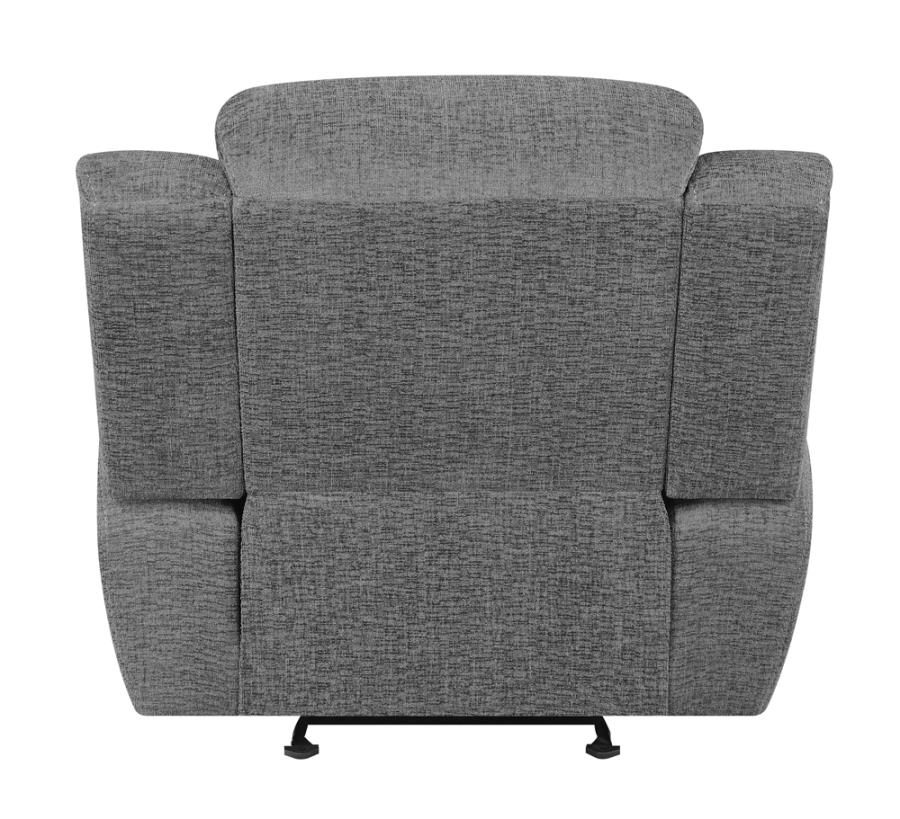 (image for) Bahrain Upholstered Glider Recliner Charcoal