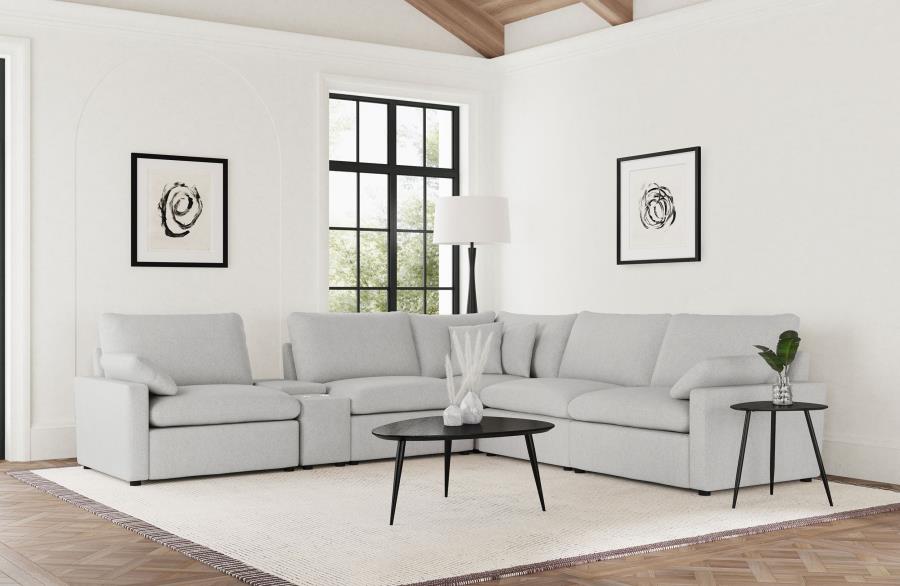 (image for) Collins 6-piece Modular Power Reclining Sectional Grey