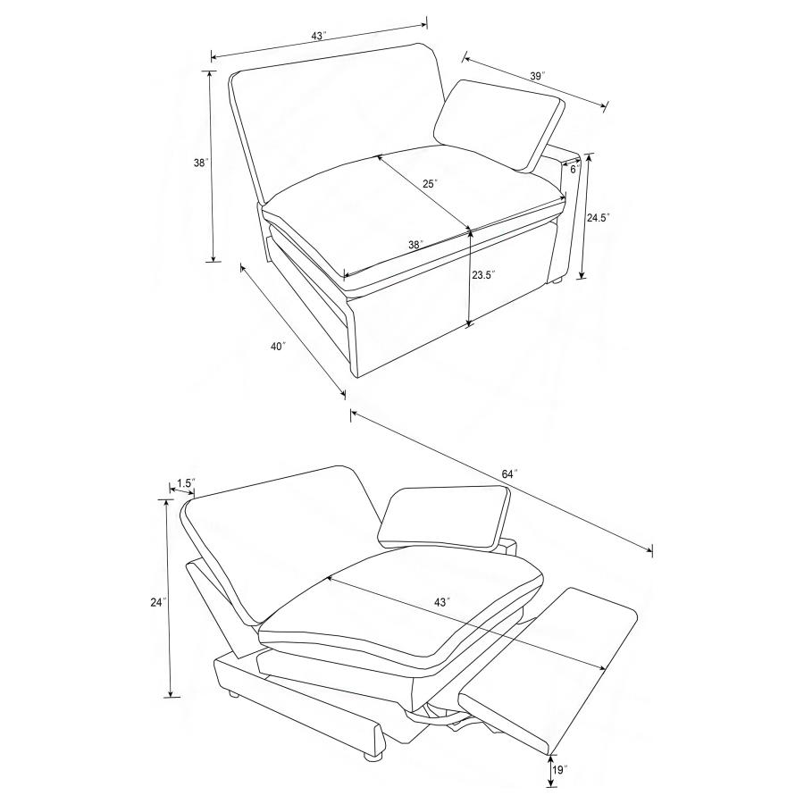 (image for) Collins Modular Power Sofa Grey