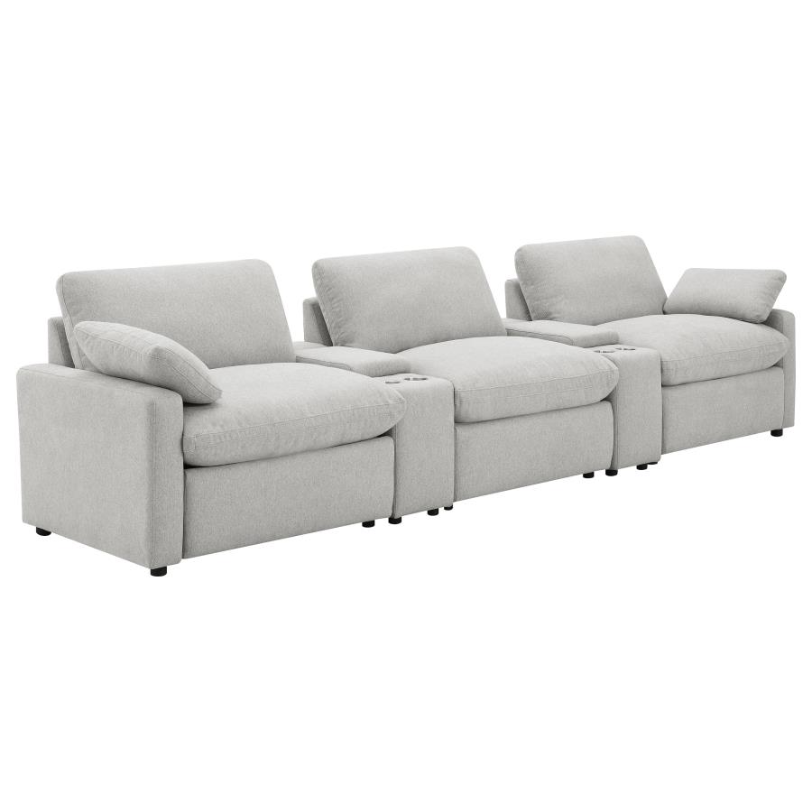 (image for) Collins 5-Piece Power Reclining Home Theater Seating Grey