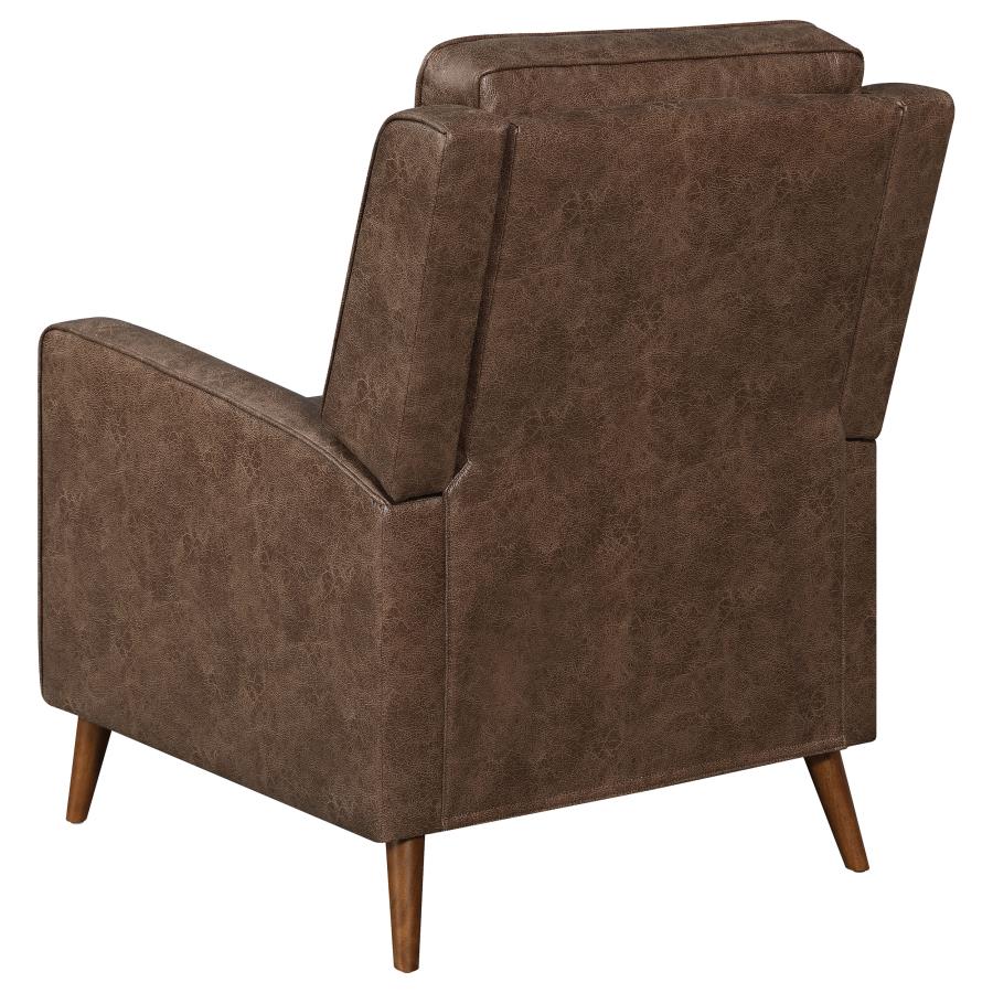 (image for) Davidson Upholstered Tufted Push Back Recliner Brown