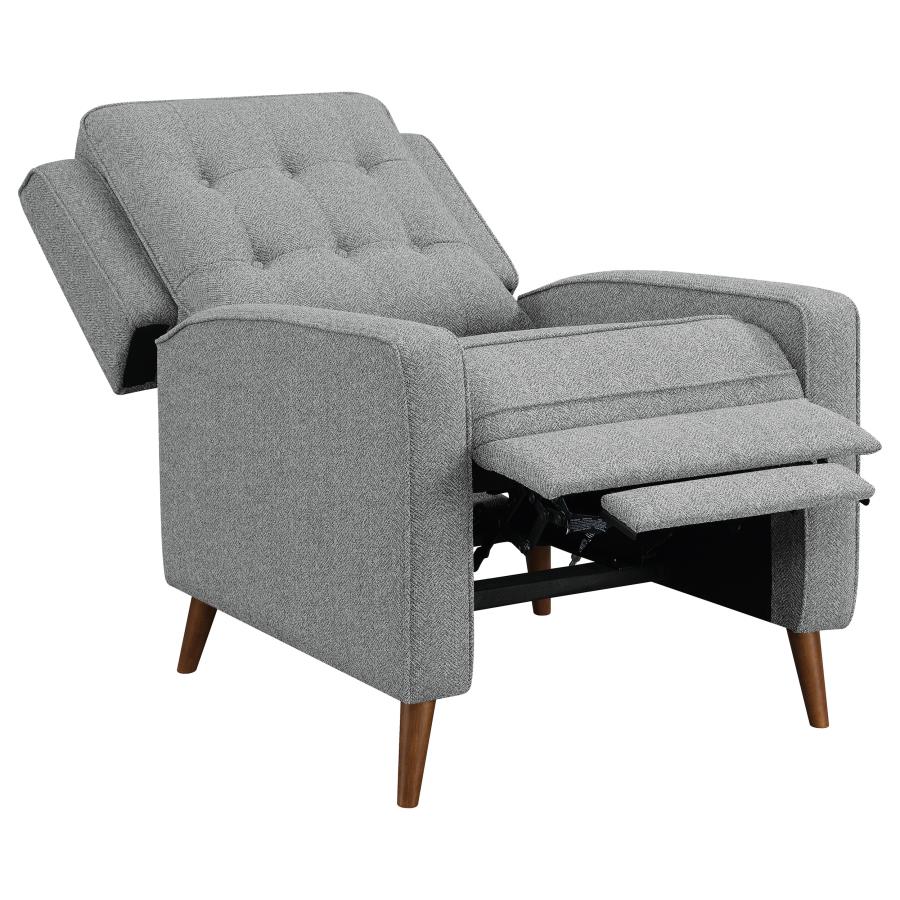 (image for) Davidson Upholstered Tufted Push Back Recliner Grey