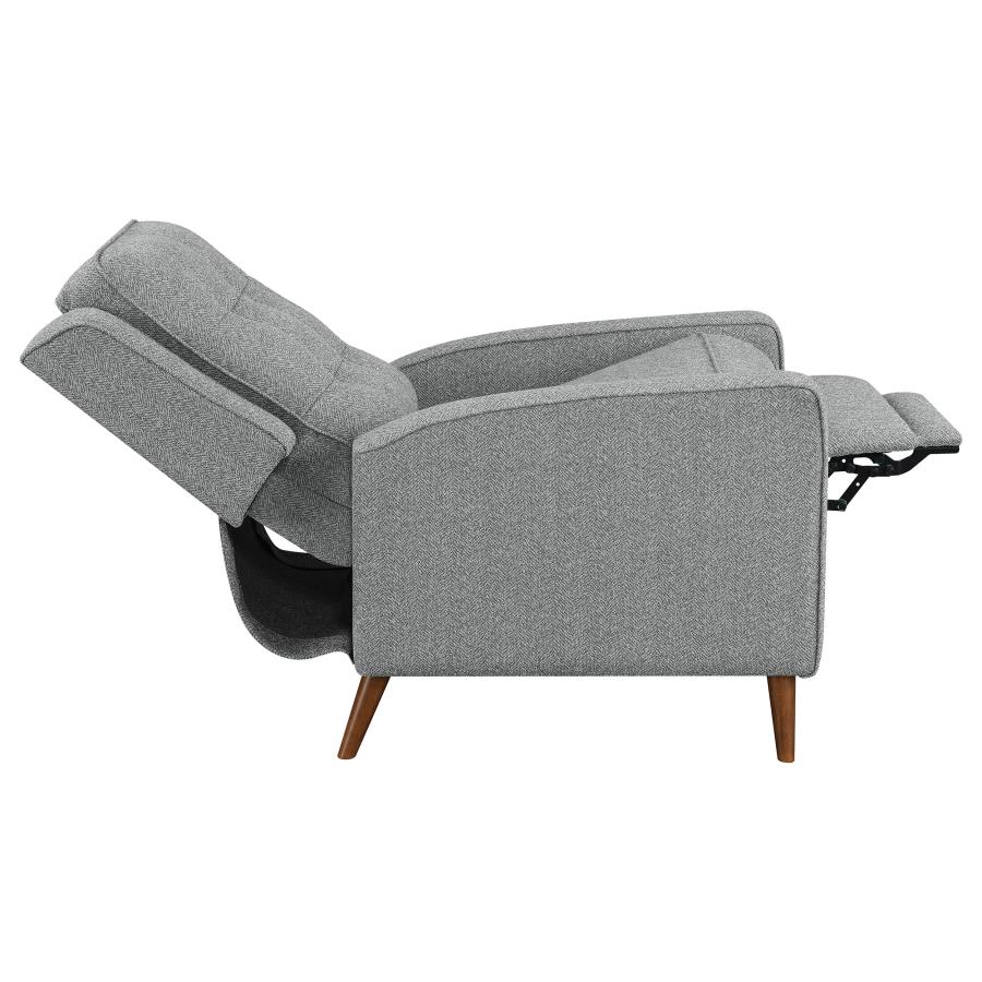 (image for) Davidson Upholstered Tufted Push Back Recliner Grey